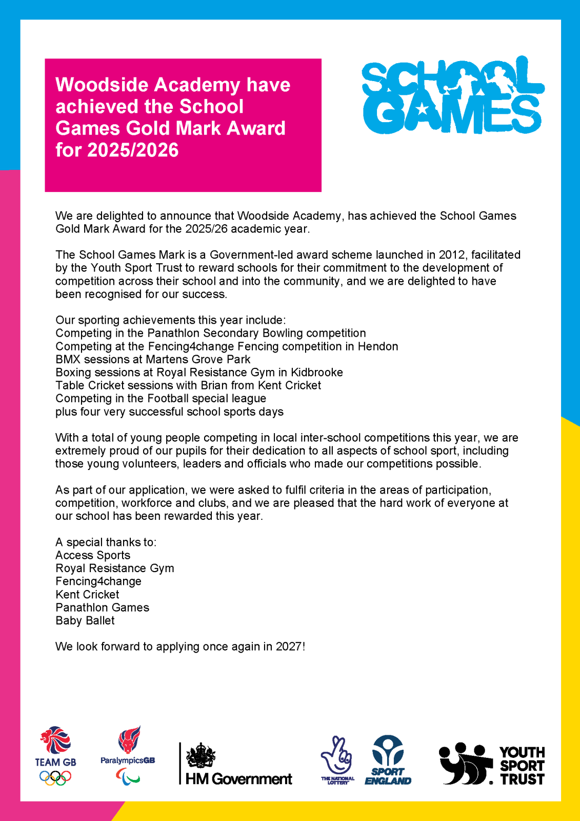 School Games Award